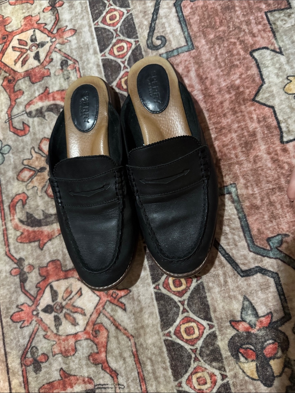 Women’s Black Slip-On Leather Loafers
